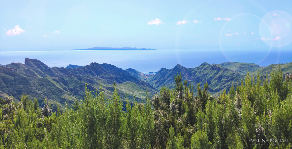 Teneryfa, Park Narodowy Anaga, widok na ocean