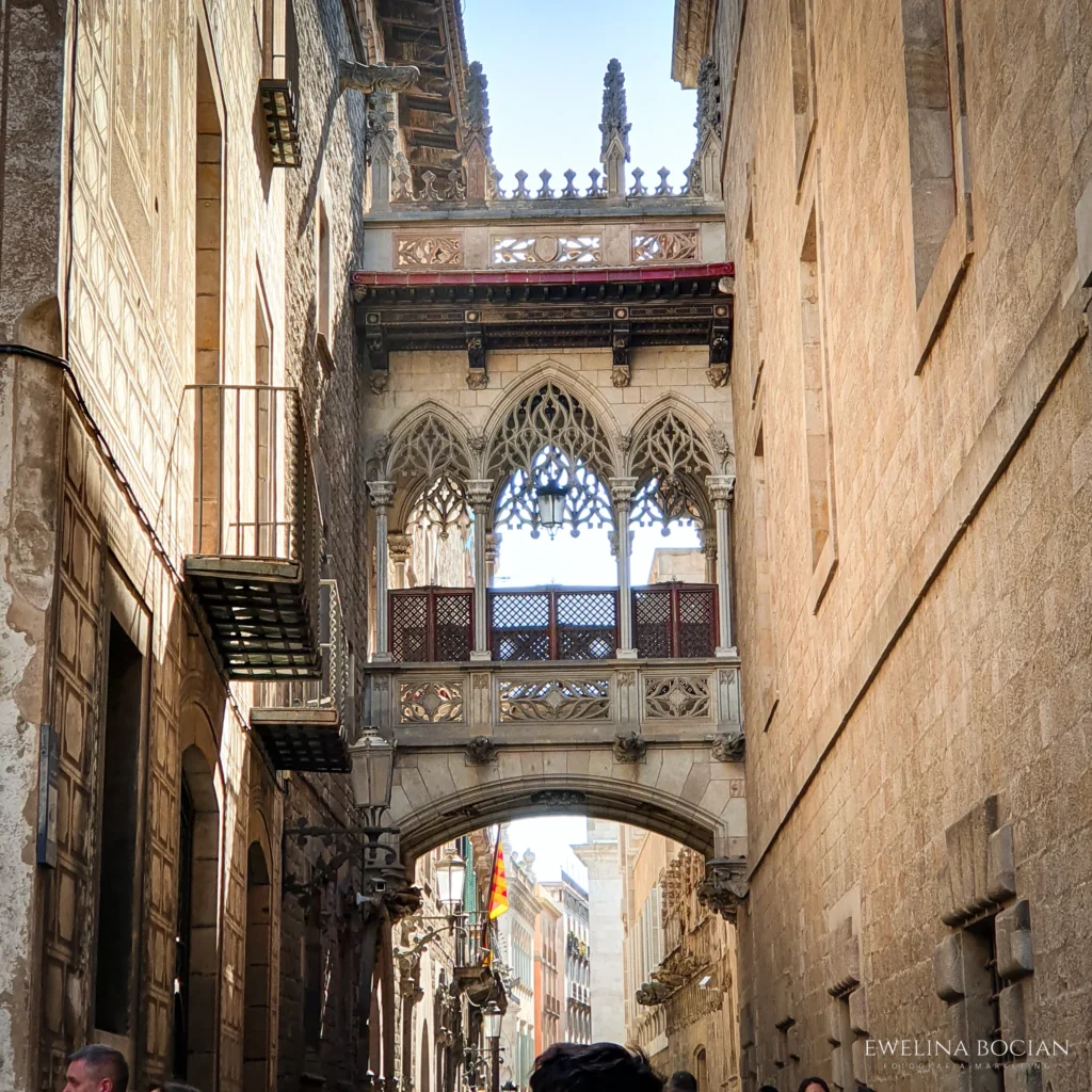 Bridge at Carrer del Bisbe in Barcelona